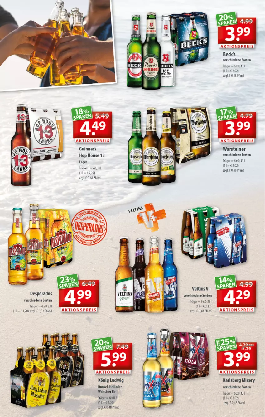 Aktueller Prospekt Getraenkeland - von 22.08 bis 03.09.2022 - strona 4 - produkty: bier, desperados, eis, Guinness, karlsberg, karlsberg mixery, Mixer, mixery, steiner, Ti, veltins, warsteiner, weissbier