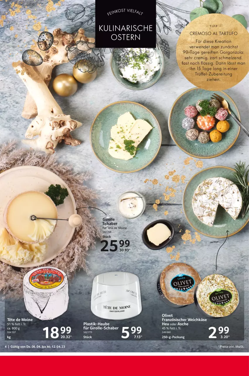 Aktueller Prospekt Selgros - Food - von 06.04 bis 12.04.2023 - strona 4 - produkty: asti, eis, französischer weichkäse, gorgonzola, Heu, Käse, olive, reis, rwe, Tartufo, Ti, Trüffel, weichkäse