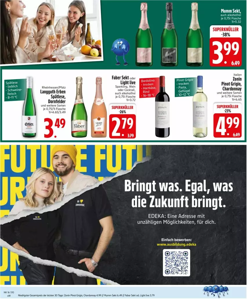 Aktueller Prospekt Edeka - Prospekte - von 13.04 bis 18.04.2026 - strona 12 - produkty: alkohol, chardonnay, cocktail, dornfelder, erde, flasche, Pinot, pinot grigio, ring, sekt, Ti, wein