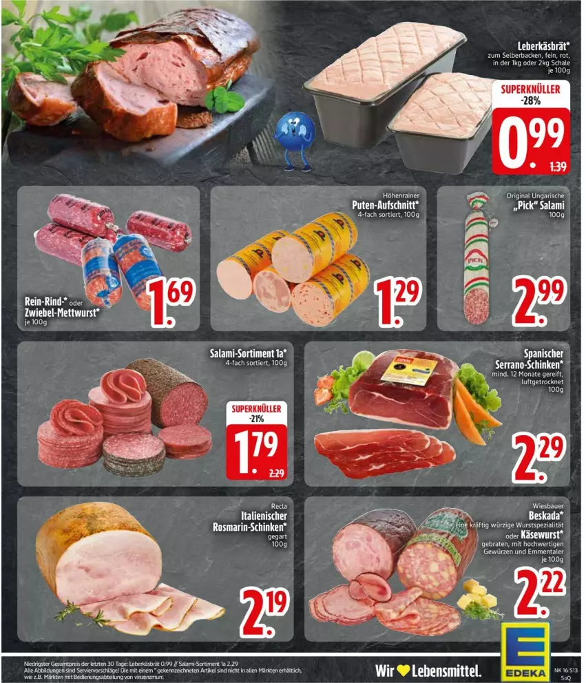 Aktueller Prospekt Edeka - Prospekte - von 13.04 bis 18.04.2026 - strona 15 - produkty: Beskada, eis, emmentaler, gewürz, lebensmittel, leberkäs, reis, rind, salami, tee, Ti, ZTE