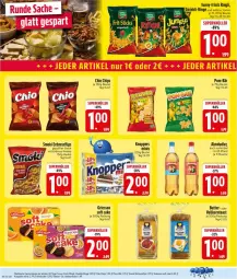 Gazetka promocyjna Edeka - Prospekte - Gazetka - ważna od 18.04 do 18.04.2026 - strona 20 - produkty: almdudler, beutel, butter, chio chips, chips, eis, erdnuss, flasche, funny-frisch, griesson, knoppers, korn, nuss, pom-bär, reis, ring, snack, toast, ZTE, zucker