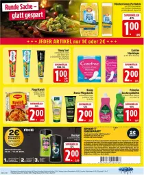 Gazetka promocyjna Edeka - Prospekte - Gazetka - ważna od 18.04 do 18.04.2026 - strona 22 - produkty: axe, beutel, Brei, carefree, coupon, deka, Dijon Senf, dusche, duschgel, flasche, geschirr, geschirrspülmittel, gin, hartweizen, kneipp, maggi, nudel, nudeln, nuss, olive, palmolive, pflegedusche, ravioli, senf, slip, slipeinlagen, sofortrabatt, spülmittel, thomy, Ti, wasser