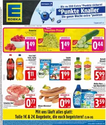 Gazetka promocyjna Edeka - Prospekte - Gazetka - ważna od 18.04 do 18.04.2026 - strona 3 - produkty: angebot, angebote, beere, beeren, bertolli, Cap, coca-cola, cola, coupon, eis, fanta, flasche, gurke, himbeer, himbeere, himbeeren, Käse, megaperls, Mezzo Mix, olive, oliven, olivenöl, salakis, schafskäse, schwein, schweine, spee, sprite, tafeltrauben, Ti, trauben, waschmittel, wein, weine, wiener, wiener würstchen, würstchen