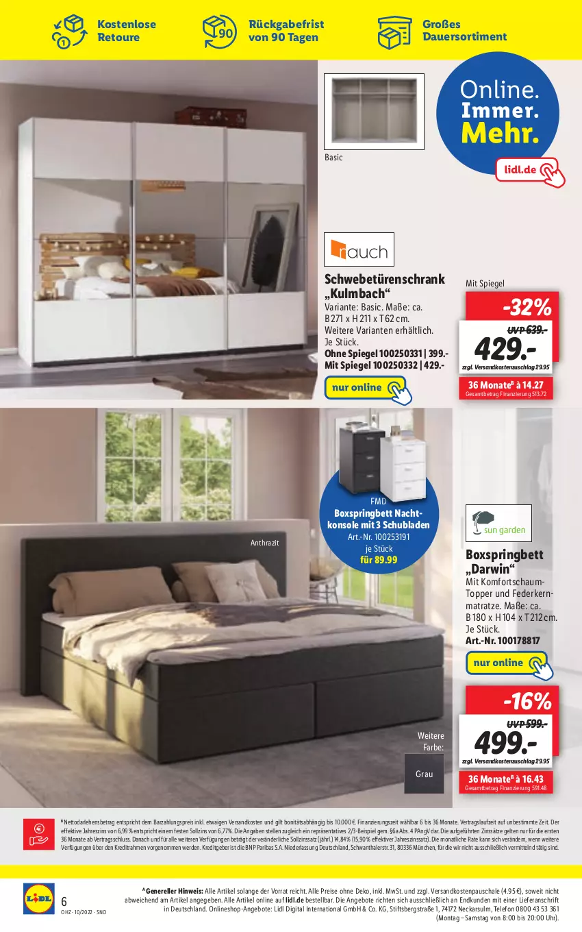 Aktueller Prospekt Lidl - Aktionsprospekt - von 07.03 bis 12.03.2022 - strona 52 - produkty: angebot, angebote, auer, bett, boxspringbett, eis, elle, erde, federkern, federkernmatratze, kernmatratze, komfortschaumtopper, matratze, nachtkonsole, ndk, reis, rel, Ria, ring, Schal, Schale, Schrank, schubladen, schwebetürenschrank, spiegel, telefon, Ti, topper, türenschrank, uhr