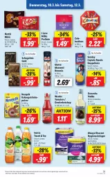 Gazetka promocyjna Lidl - Aktionsprospekt - Gazetka - ważna od 12.03 do 12.03.2022 - strona 33 - produkty: alkohol, Alwa, Always, angebot, brownie, Cap, Discreet, eis, elle, erde, getränk, getränke, getränkepulver, gewürz, gewürzketchup, giotto, kakao, keks, ketchup, milka, nesquik, nestlé, reis, schogetten, Sondey, tee, teller, Ti, tomate, tomaten, vodka, volvic, ZTE