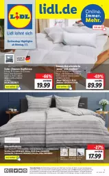 Gazetka promocyjna Lidl - Aktionsprospekt - Gazetka - ważna od 12.03 do 12.03.2022 - strona 47 - produkty: angebot, angebote, Bau, baumwolle, bett, bettwäsche, braun, creme, decke, eis, elle, Kassettendecke, kissen, kopfkissen, ndk, reifen, reine baumwolle, reis, rel, Schal, Schale, telefon, Ti, uhr, wolle