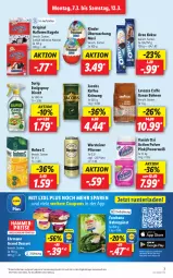 Gazetka promocyjna Lidl - Aktionsprospekt - Gazetka - ważna od 12.03 do 12.03.2022 - strona 7 - produkty: alkohol, angebot, bohne, bohnen, coupon, coupons, dessert, ehrmann, Ehrmann Grand Dessert, eis, elle, essig, gin, Hohes C, jacobs, kaffee, keks, kekse, Kinder, Kugel, lavazza, oreo, oxi action, pils, pilsener, reis, rwe, spinat, steiner, teller, Ti, vanish, vanish oxi action, warsteiner, ZTE