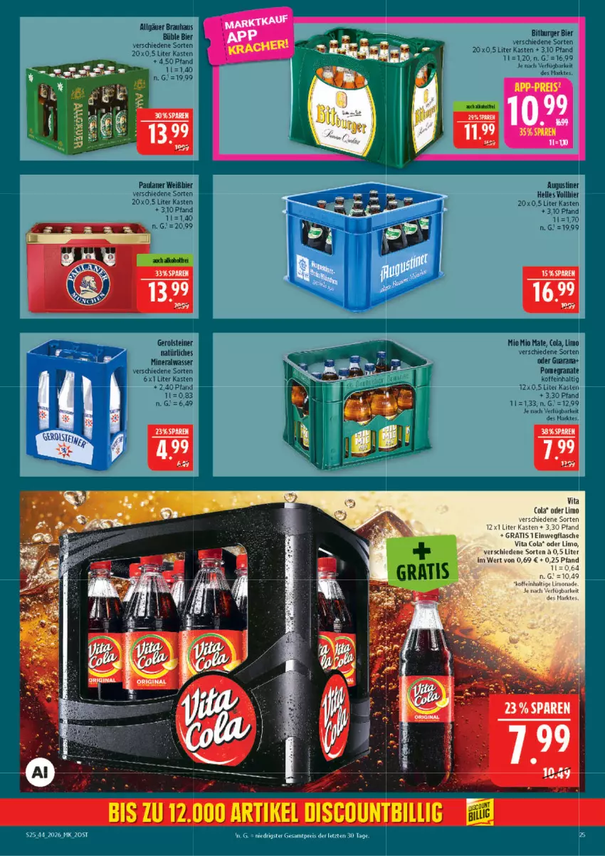 Aktueller Prospekt Marktkauf - Prospekt - von 25.10 bis 31.10.2026 - strona 25 - produkty: cola, eis, flasche, limo, reis, Ti, vita, Vita C, ZTE