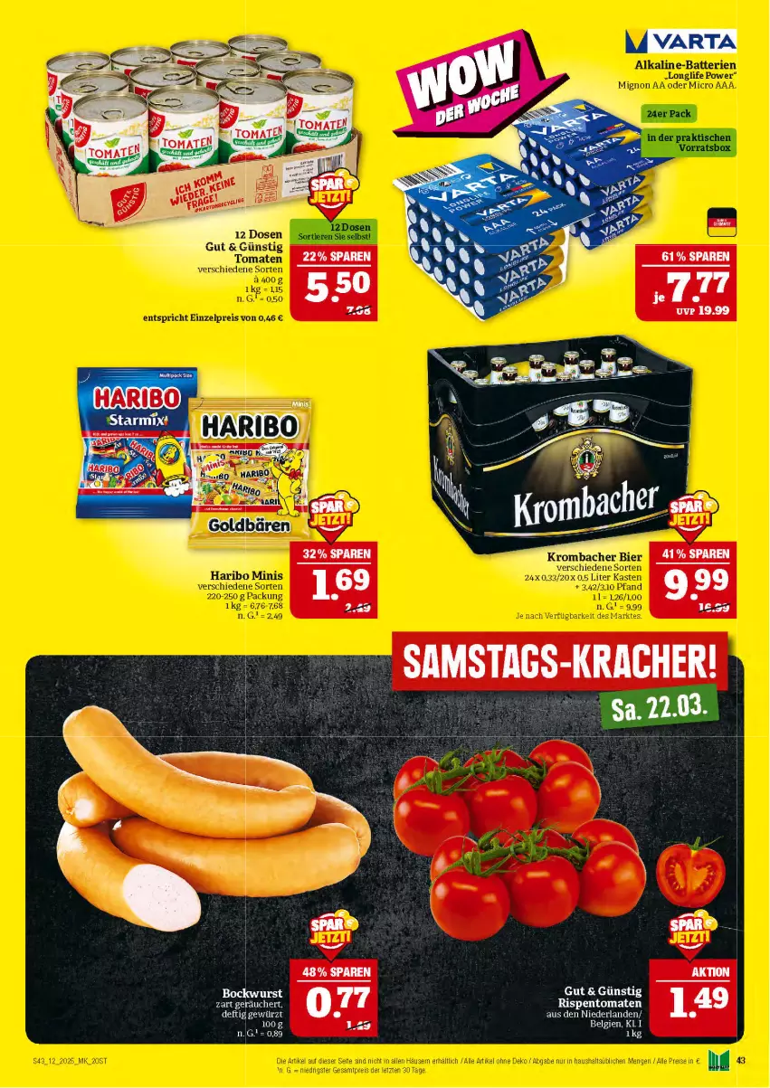 Aktueller Prospekt Marktkauf - Prospekt - von 16.03 bis 22.03.2025 - strona 43 - produkty: bockwurst, elle, gewürz, kracher, LG, rispentomaten, Ti, tomate, tomaten, wurst