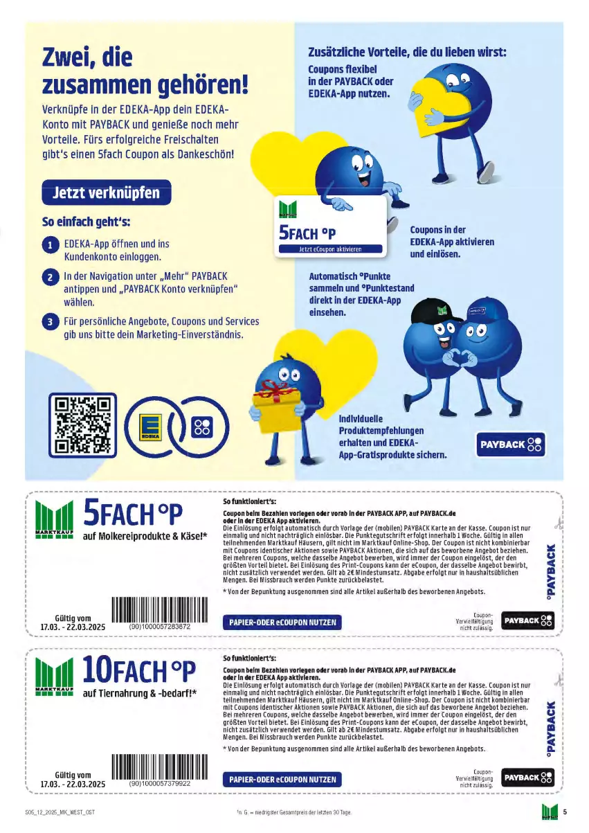 Aktueller Prospekt Marktkauf - Prospekt - von 16.03 bis 22.03.2025 - strona 5 - produkty: angebot, angebote, auto, coupon, coupons, deka, eis, elle, erde, HP, Käse, LG, molkereiprodukte, payback, Rauch, reis, rwe, Schal, Ti, tiernahrung, tisch, Yo, ZTE