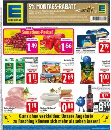 Gazetka promocyjna Edeka - Prospekte - Gazetka - ważna od 01.03 do 01.03.2025 - strona 1 - produkty: amaro, angebot, angebote, aperitivo rosato, auer, Bau, Bauer, Becher, beutel, braten, chips, chipsfrisch, deka, fisch, fischstäbchen, funny-frisch, iglo, kleid, milch, paprika, rama, ramazzott, ramazzotti, rosato, schnitzel, tafeltrauben, Ti, trauben, Weißwurst, wurst, zott