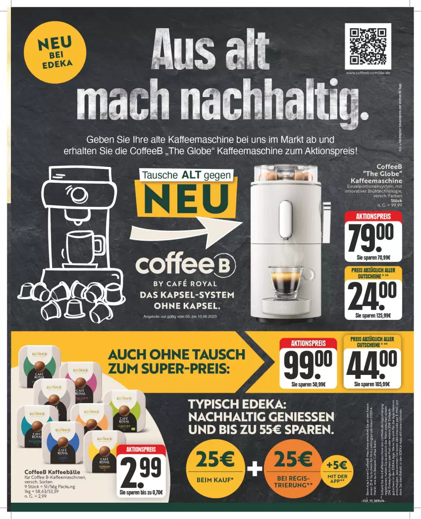 Aktueller Prospekt Edeka - Angebote der Woche - von 05.06 bis 10.06.2023 - strona 15 - produkty: aktionspreis, ball, beko, deka, eis, gutschein, kaffee, kaffeemaschine, reis, Ti, ZTE