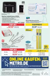 Gazetka promocyjna Metro - Osterfest - Gazetka - ważna od 19.04 do 19.04.2025 - strona 24 - produkty: abholpreise, angebot, angebote, auer, besteck, besteckset, braten, Bratenthermometer, Brei, brita, duni, edelstahl, eis, elle, filterkartuschen, fritteuse, gabel, Heißluftfritteuse, ilag, kaffee, kuchen, Löffel, messer, Metro, metro gastro, Perfect Fit, Rauch, reis, rwe, schubladen, sonderposten, spülmaschinen, teller, thermometer, Ti, tiefpreis, Tiere, tisch, tuc, wasser, wasserfilter