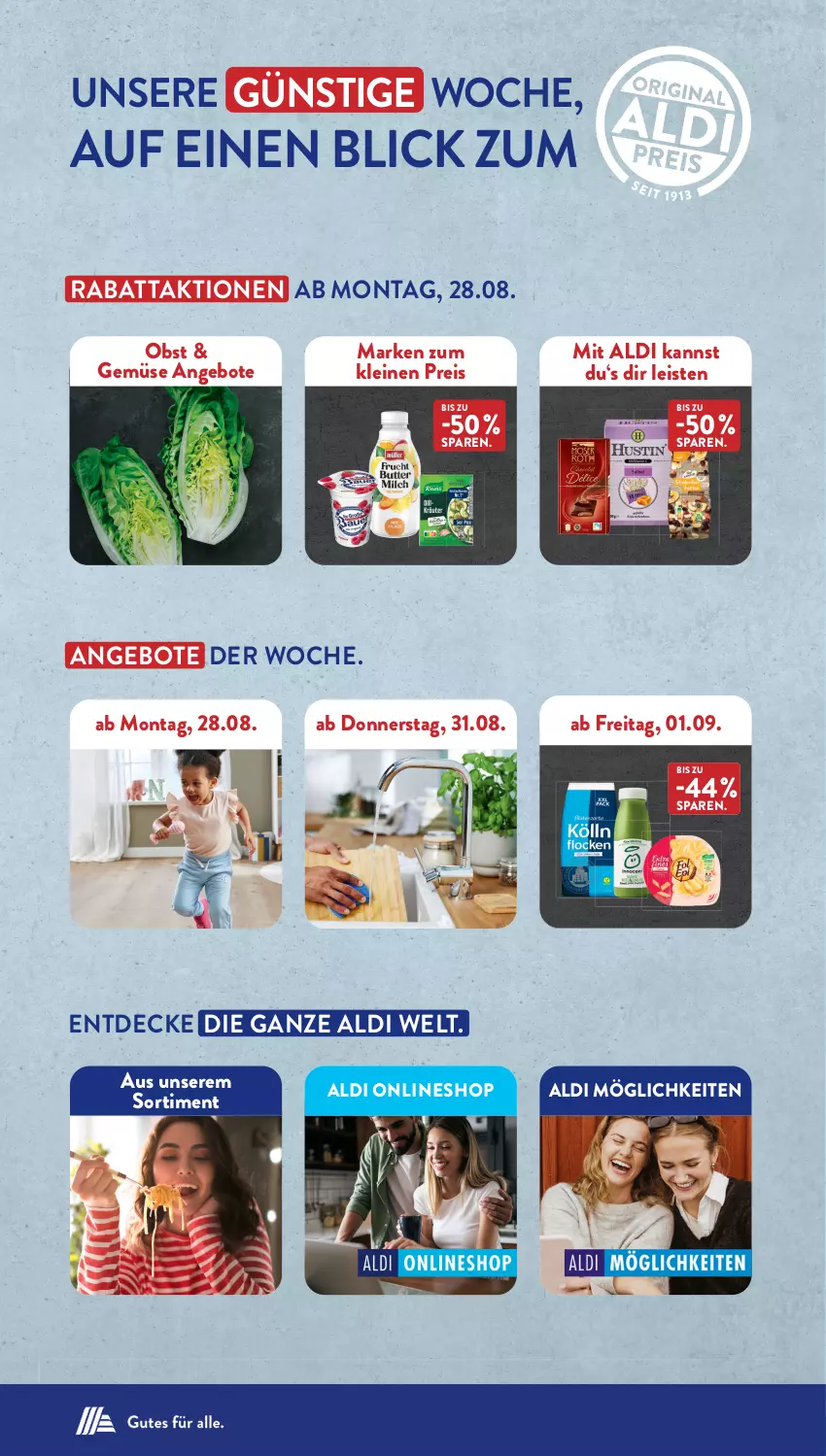 Aktueller Prospekt AldiSud - NÄCHSTE WOCHE - von 28.08 bis 02.09.2023 - strona 2 - produkty: aldi, angebot, angebote, decke, eis, leine, obst, reis, Ti