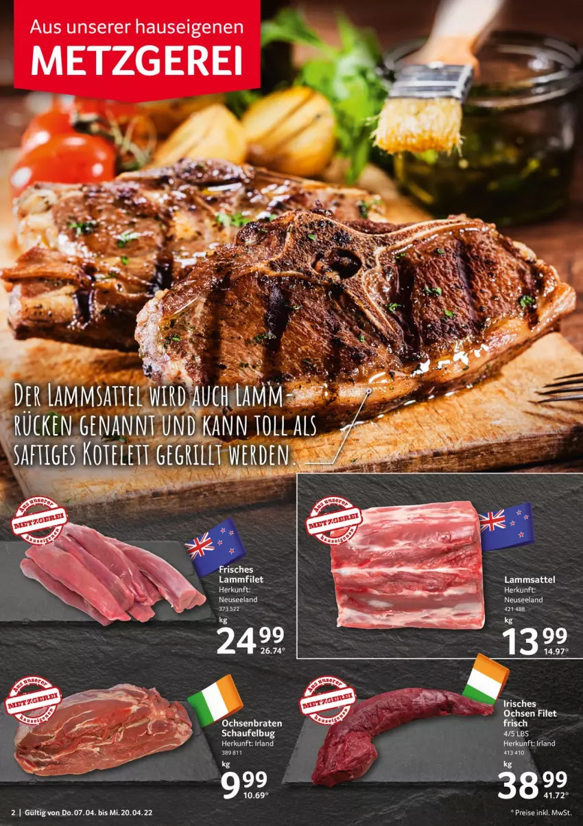 Aktueller Prospekt Selgros - Food - von 07.04 bis 20.04.2022 - strona 2 - produkty: braten, eis, Elan, filet, lamm, reis, sattel, Ti