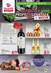 Gazetka promocyjna Selgros - Food - Gazetka - ważna od 20.04 do 20.04.2022 - strona 1 - produkty: Amber, chia, chianti, classico, Elan, erde, flasche, Gläser, Havana Club, lamm, lammkeule, LG, lindt, Ria, Ti, wein, weine