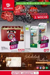 Gazetka promocyjna Selgros - Food - Gazetka - ważna od 02.10 do 02.10.2024 - strona 1 - produkty: angebot, angebote, bier, bio, flasche, Hefe, LG, lindt, milch, mw-flasche, Paula, paulaner, rel