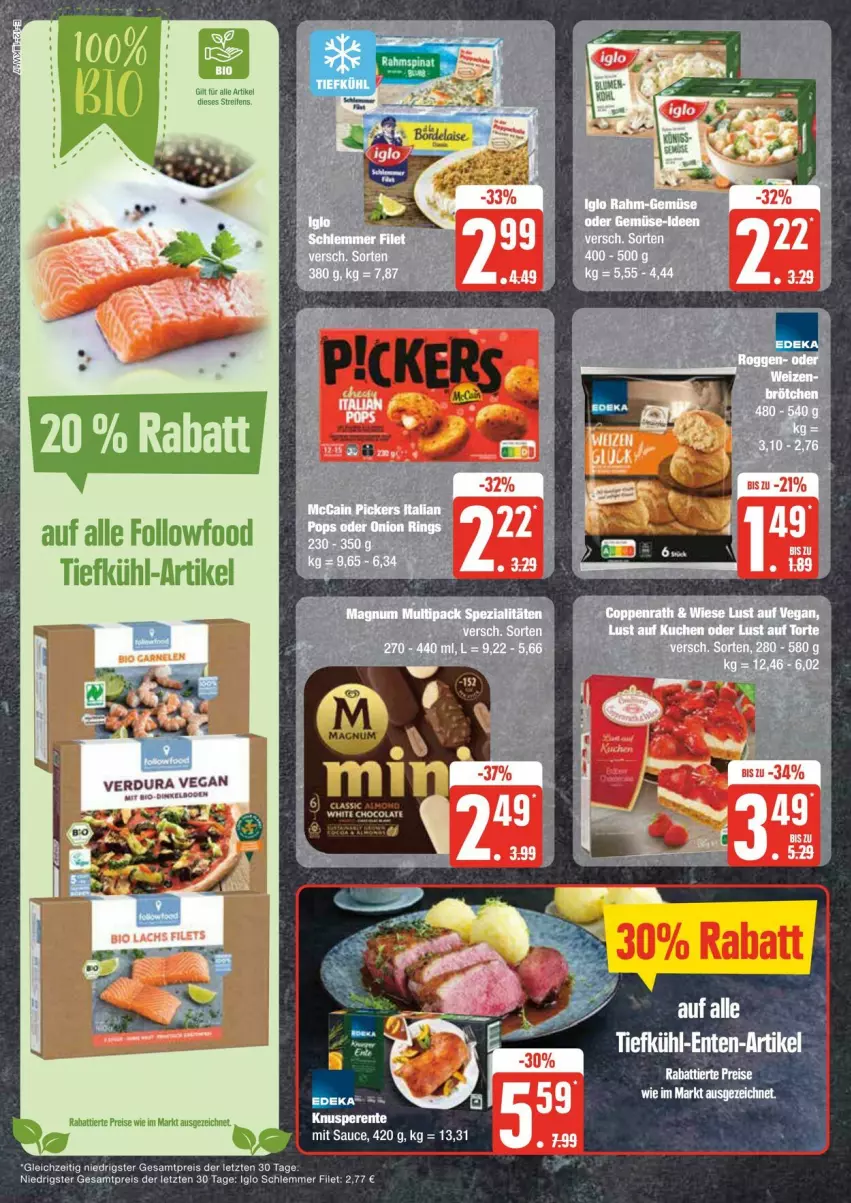 Aktueller Prospekt Edeka - Prospekte - von 20.04 bis 27.04.2024 - strona 12 - produkty: eis, filet, iglo, reis, tee, Ti, ZTE