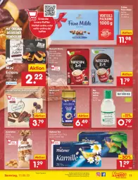 Gazetka promocyjna Netto Marken-Discount - Filial-Angebote - Gazetka - ważna od 13.05 do 13.05.2023 - strona 11 - produkty: Amber, angebot, bestpreis, bio, bohne, bohnen, bohnenkaffee, decke, eis, gebäckmischung, gin, kaffee, lambertz, LG, löslicher bohnenkaffee, Meßmer, mövenpick, Nescafé, reis, sahne, schoko, schokolade, Tchibo, tee, Ti, ZTE