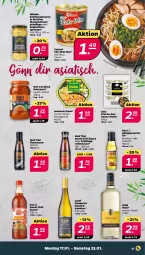 Gazetka promocyjna Netto - Angebote ab Montag - Gazetka - ważna od 22.01 do 22.01.2022 - strona 11 - produkty: bambus, Ben’s Original, bohne, bohnen, chili, eis, erdnuss, fertiggericht, fisch, gewürz, gin, mikado, nuss, reifen, reis, reiss, sauce, sesam, Sesamöl, soja, Ti, tisch, wein, wok, Yo