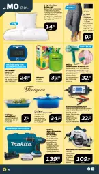 Gazetka promocyjna Netto - Angebote ab Montag - Gazetka - ważna od 22.01 do 22.01.2022 - strona 16 - produkty: akku, Akku-Schlagbohrschrauber, auer, auto, ball, batterie, batterien, Behälter, bett, Betten, Bohrschrauber, Dampfglätter, eis, gin, Handkreissäge, herdarten, HP, kissen, koffer, kopfkissen, kraft, ladegerät, leggings, LG, Makita, mikrofaser, ndk, Ofen, Philips, reis, reiss, Ria, säge, schnellladegerät, Sport, steppbett, Ti, tisch, wasser