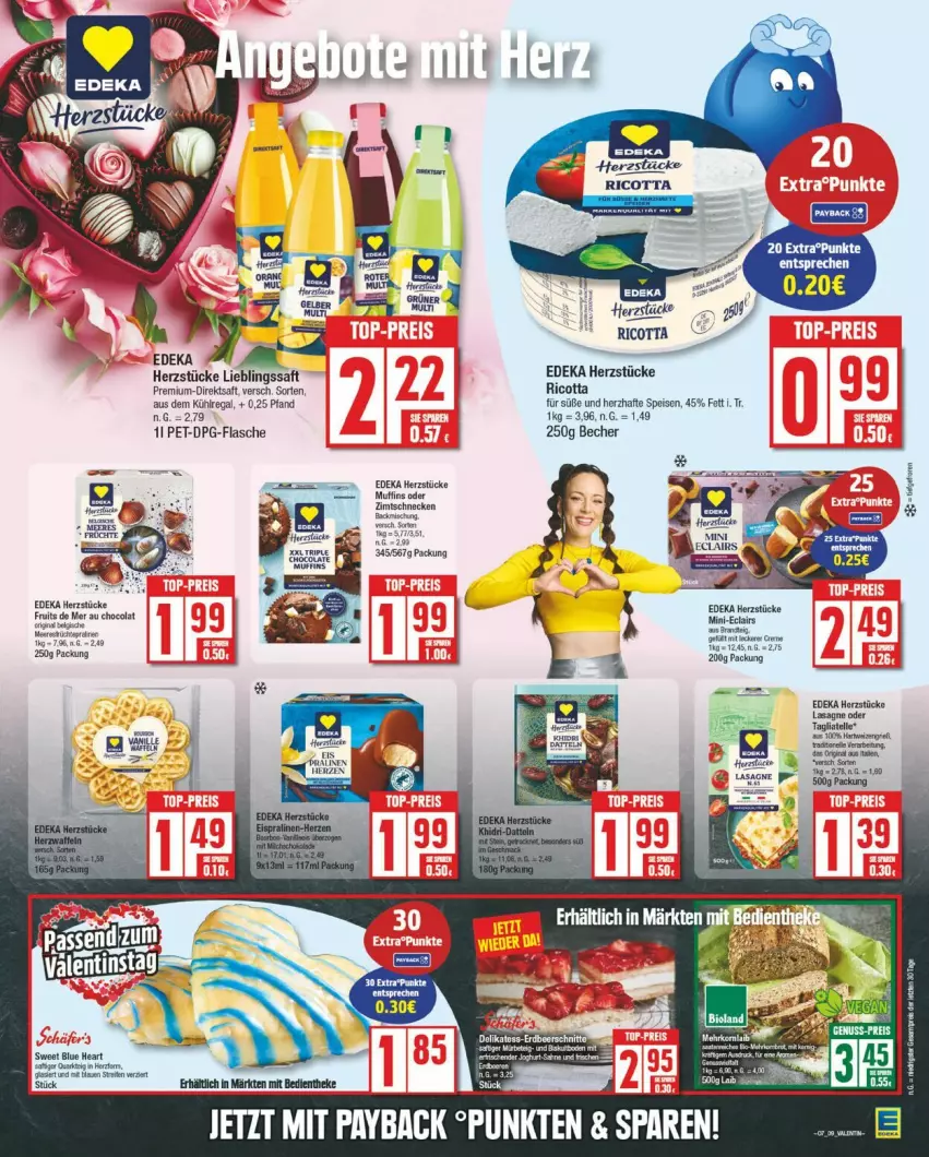 Aktueller Prospekt Edeka - Prospekte - von 10.02 bis 15.02.2025 - strona 13 - produkty: aus dem kühlregal, Becher, cola, deka, direktsaft, flasche, kühlregal, Muffin, muffins, regal, ricotta, saft