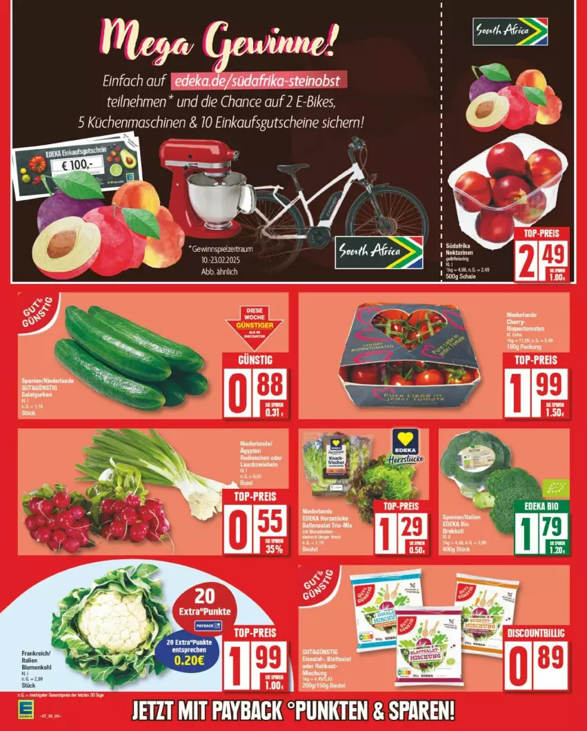 Aktueller Prospekt Edeka - Prospekte - von 10.02 bis 15.02.2025 - strona 6 - produkty: bio, blume, blumen, blumenkohl, deka, edeka bio, eis, gutschein, gutscheine, küche, Küchen, küchenmaschine, reis, salat, Ti, top-preis