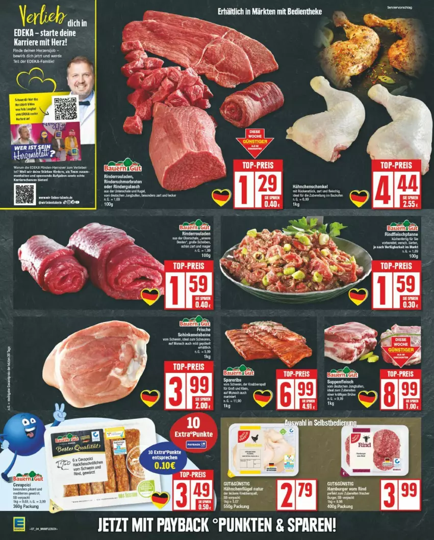 Aktueller Prospekt Edeka - Prospekte - von 10.02 bis 15.02.2025 - strona 8 - produkty: braten, eis, gulasch, oder rindergulasch, reis, rind, rinder, rindergulasch, schmorbraten, spareribs, tee, top-preis