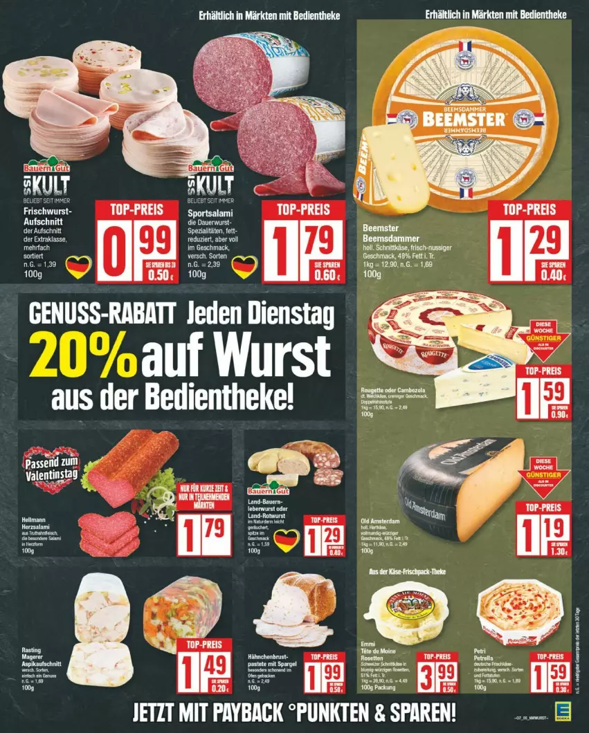 Aktueller Prospekt Edeka - Prospekte - von 10.02 bis 15.02.2025 - strona 9 - produkty: aufschnitt, Beemster, Käse, mac, nuss, salami, schnittkäse, Sport, Ti, wurst