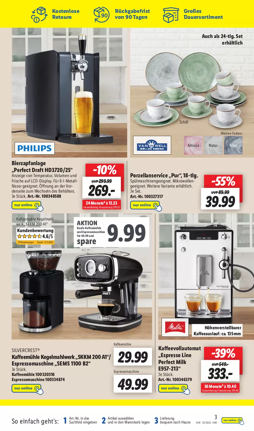 Aktueller Prospekt Lidl - Wochen-Highlights im Onlineshop - von 30.05 bis 05.06.2022 - strona 3 - produkty: auer, auto, Behälter, bier, elle, espresso, kaffee, Kaffeemühle, kaffeevollautomat, korb, LG, mikrowelle, natur, Ria, silvercrest, spülmaschinen, Ti