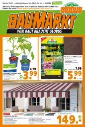 Gazetka promocyjna  - Prospekt für Globus Baumarkt  Achern - Gazetka - ważna od 14.05 do 14.05.2022 - strona 1 - produkty: Bau, beetpflanzen, blume, blumen, erde, Garten, gsw, gurke, gurken, ndk, pflanze, pflanzen, pflanzerde, Ria, sac, SANTE, Ti, tomate, tomaten, topf, uv-schutz