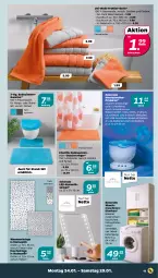 Gazetka promocyjna Netto - Angebote ab Montag - Gazetka - ważna od 29.01 do 29.01.2022 - strona 11 - produkty: Bad, badetuch, Badewanne, batterie, batterien, Bau, baumwolle, dusche, elle, garnitur, handtuch, kosmetik, Kosmetikspiegel, leds, LG, Projektor, Ria, rwe, sim, spiegel, Ti, tuc, usb, Wanne, waschlappen, waschmaschine, waschmaschinen, wasser, wolle