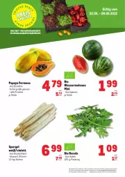 Gazetka promocyjna Metro - Obst & Gemüse Frischepreise - Gazetka - ważna od 08.06 do 08.06.2022 - strona 1 - produkty: abholpreise, angebot, angebote, bio, brut, cola, eis, früchte, ilag, melone, melonen, Metro, nuss, obst, Papaya, Rauch, reis, rucola, rwe, spargel, Ti, und gemüse, wasser, wassermelone, wassermelonen