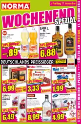 Gazetka promocyjna Norma - Norma - Gazetka - ważna od 20.11 do 20.11.2023 - strona 15 - produkty: ananas, blended scotch, blended scotch whisky, bohne, bohnen, bohnenkaffee, eis, flasche, gin, kaffee, knoblauch, kracher, kühlregal, LG, löslicher bohnenkaffee, mac, maracuja, Mett, mettwurst, papier, pfirsich, regal, reis, reiss, riegel, scotch, scotch whisky, snack, tasse, Ti, toilettenpapier, vodka, whisky, wurst, zucker