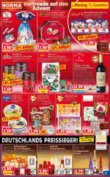 Gazetka promocyjna Norma - Norma - Gazetka - ważna od 20.11 do 20.11.2023 - strona 7 - produkty: apfel, auer, Bau, beere, beeren, burger, champagne, champagner, cola, creme, eis, Engel, flasche, fleisch, früchte, gelee, Geschenkbox, gewürz, haselnuss, johannisbeere, Johannisbeeren, kakao, Käse, kerze, kirsch, kirsche, kirschen, kokos, krone, kuchen, Kugel, Lebkuchen, LG, mac, messer, milch, nuss, orange, orangen, pasta, pflaume, pflaumen, pralinen, reis, reiss, rel, rum, sahne, salz, Schal, Schale, schoko, schokolade, Serviette, servietten, Ti, trauben, vanille, vollmilch, weihnachten, wein, Wild, Zartbitterschokolade