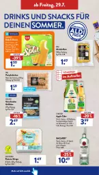 Gazetka promocyjna AldiSud - NÄCHSTE WOCHE - Gazetka - ważna od 30.07 do 30.07.2022 - strona 36 - produkty: aldi, Apple, apple cider, bacardi, Brei, brötchen, cider, drink, drinks, eis, elle, flasche, frucht, getränk, grill, Grillkäse, Käse, lack, langnese, leine, mais, natur, reis, snack, snacks, somersby, teller, Ti, tomate, wein, wrap, wraps