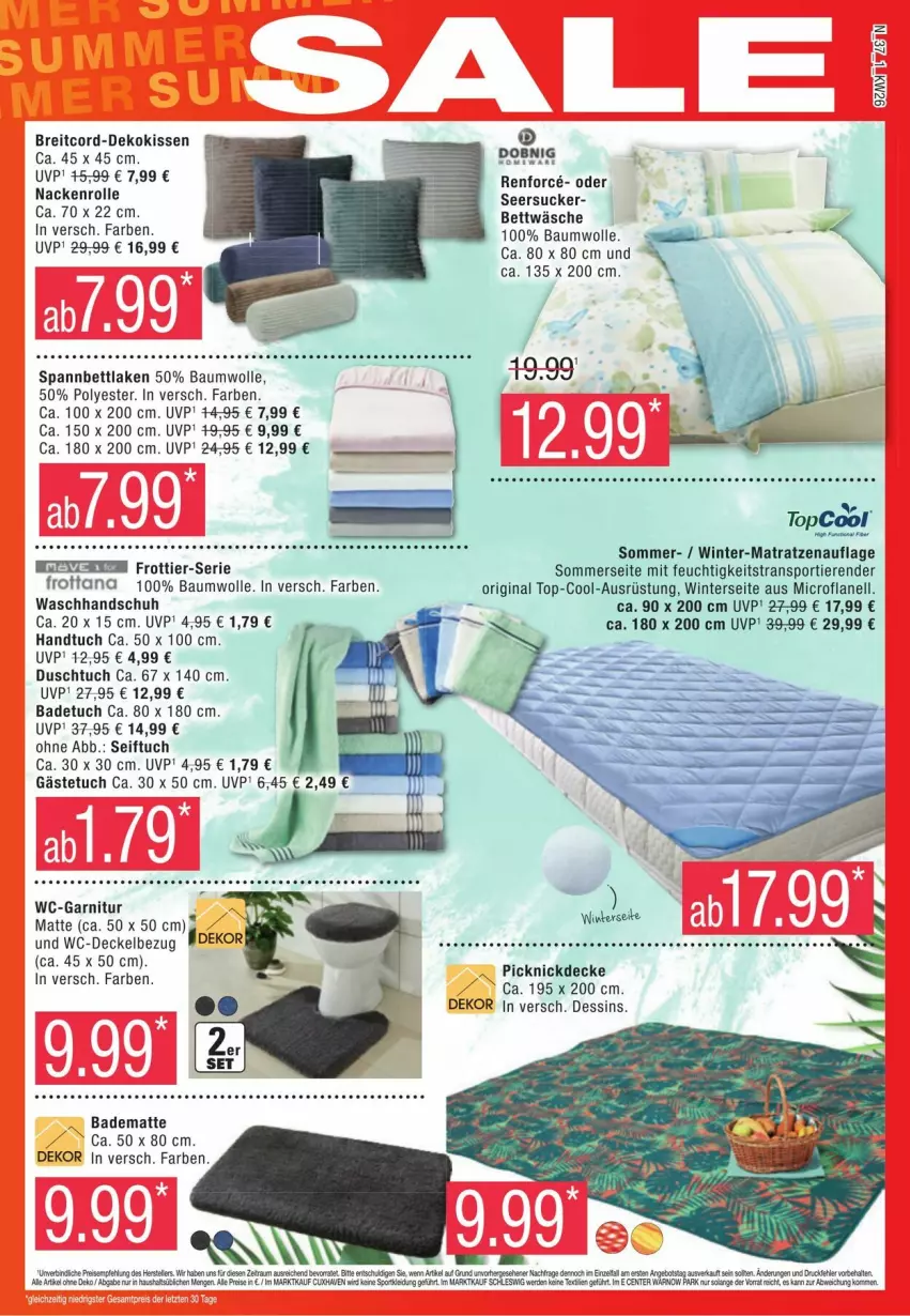 Aktueller Prospekt Edeka - Prospekte - von 22.06 bis 29.06.2024 - strona 37 - produkty: angebot, Bad, badematte, badetuch, Bau, baumwolle, bett, bettwäsche, Brei, decke, Deckel, dekokissen, duschtuch, ente, garnitur, gin, handtuch, kissen, matratze, matratzen, matratzenauflage, picknickdecke, Ria, seersucker, spannbettlaken, Sport, tee, Ti, Tiere, tuc, waschhandschuh, wc-garnitur, wolle