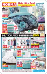 Gazetka promocyjna Norma - Norma - Gazetka - ważna od 19.08 do 19.08.2024 - strona 1 - produkty: aqua, Bau, baumwolle, Bebe, beere, bett, Betten, Betttuch, bettwäsche, boxspringbett, damen short, decke, dell, eis, Elan, elle, flieder, gin, hemd, kissen, Klarsichtbox, kopfkissen, latte, LG, mikrofaser, mint, Nachthemd, ndk, reine baumwolle, reis, reiss, ring, schuhe, shorty, spannbetttuch, Spezi, steppbett, Steppdecke, Ti, tuc, wasa, WICK, wolle, ZTE