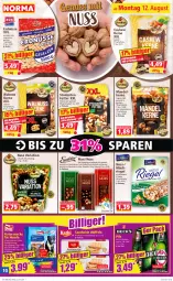 Gazetka promocyjna Norma - Norma - Gazetka - ważna od 19.08 do 19.08.2024 - strona 10 - produkty: aust, beutel, Cashew, chili, ente, erdnüsse, haselnuss, honig, mandel, mandeln, milch, müsli, natur, nuss, paprika, pils, rel, Ria, riegel, rind, rinder, salz, sandwich, schoko, schokolade, schwein, schweine, snack, snacks, Ti, vollmilch, waffeln, walnuss, Walnuss Kerne, wein, weine, Zartbitterschokolade