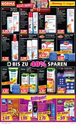 Gazetka promocyjna Norma - Norma - Gazetka - ważna od 19.08 do 19.08.2024 - strona 11 - produkty: aktiv gel, alkohol, arla, axe, Bad, Badekristalle, balsam, Calcium, deo, deospray, Desinfektion, eis, elle, flasche, Gesundheit, Haarlack, haarspray, keks, lack, leine, LG, magnesium, magnesium 400, müsli, natur, Panthenol, pflaster, pilze, rel, roll-on, schoko, schuhe, Taft, Ti, vita, Vitamin B, wasser