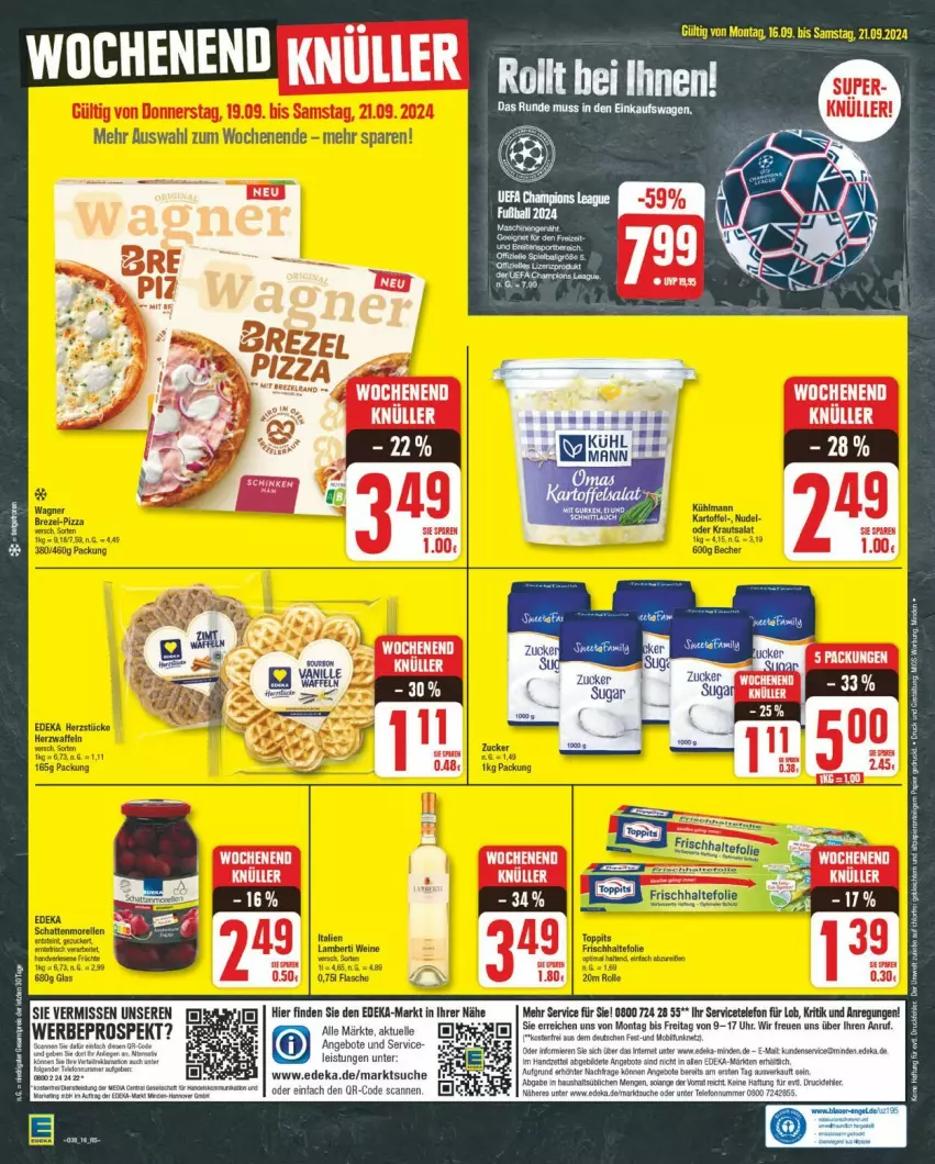 Aktueller Prospekt Edeka - Prospekte - von 16.09 bis 21.09.2024 - strona 16 - produkty: champion, deka, eis, telefon, Ti, uhr