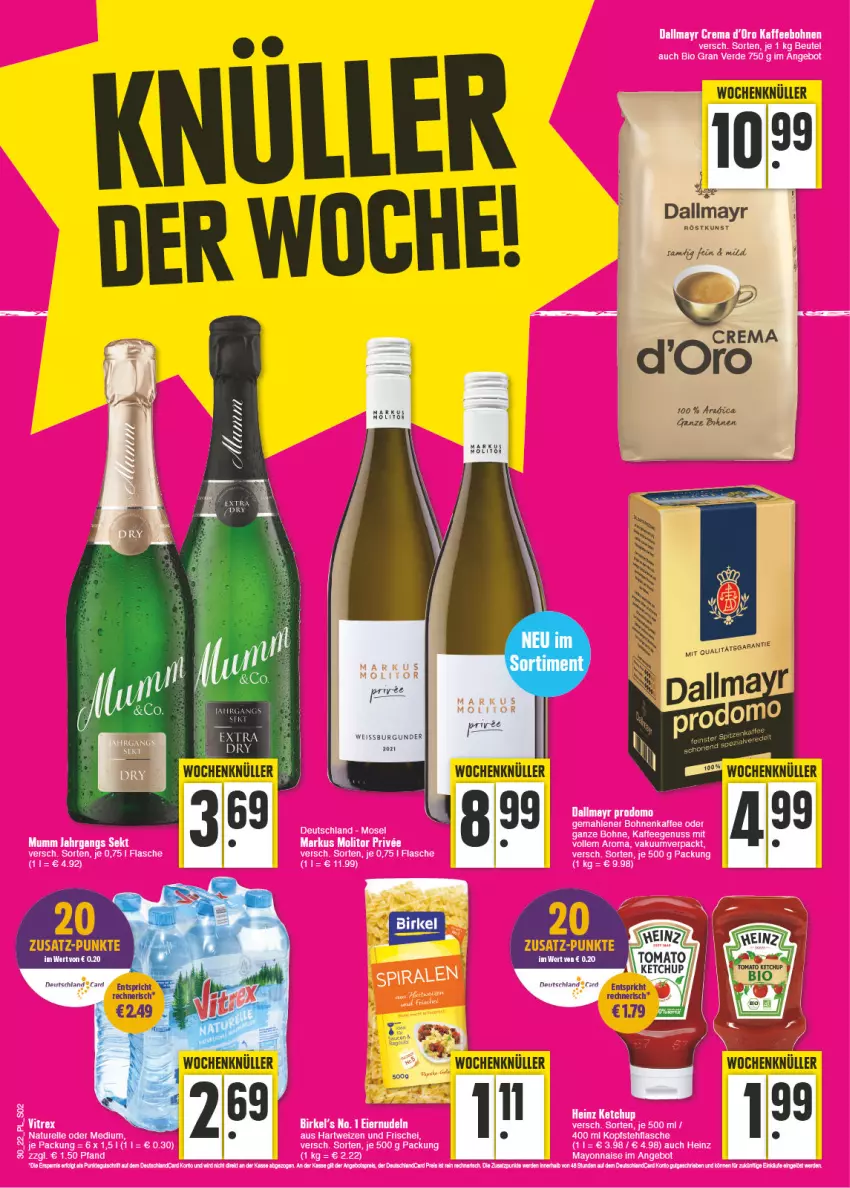 Aktueller Prospekt E Center - Angebote der Woche - von 25.07 bis 30.07.2022 - strona 2 - produkty: bohne, bohnen, burgunder, dallmayr, eis, ketchup, Ti, tomato ketchup