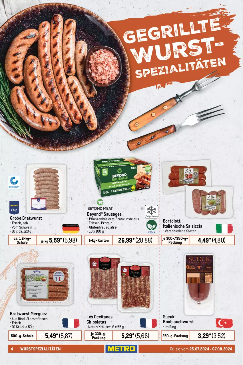 Aktueller Prospekt Metro - Food-NonFood - von 25.07 bis 07.08.2024 - strona 4 - produkty: aceto, aceto balsamico, auer, balsam, balsamico, beutel, bio, bratwurst, cola, eis, erbsen, feldsalat, feta, flasche, fleisch, früchte, Getrocknete Tomaten, grobe bratwurst, Käse, knoblauch, kräuter, lamm, Lammfleisch, LG, mac, mango, milch, Mode, mozzarella, natives olivenöl, natur, nuss, olive, oliven, olivenöl, olivenöl extra, Papaya, pflanze, pflanzen, reis, rel, Ria, rind, ring, rucola, salat, salate, salatherzen, salsiccia, Schal, Schale, schwein, soja, Spezi, Sucuk, Ti, tisch, tomate, tomaten, wein, Wild, wurst, Yo, ziegenkäse