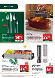 Gazetka promocyjna Aldi Nord - Deko und Geschenke - Gazetka - ważna od 27.12 do 27.12.2023 - strona 28 - produkty: ambia, backofen, batterie, Behälter, beleuchtung, besteck, besteck-garnitur, Crofton, decke, Deckel, dell, dessert, edelstahl, elle, gabel, garnitur, gin, Glasdeckel, hochglanz, kaffee, latte, LG, Löffel, Mantel, messer, Mode, Ofen, pfeffer, Pfeffermühle, quad, rwe, salz, spülmaschinen, teller, thermostat, Ti, tisch, ZTE