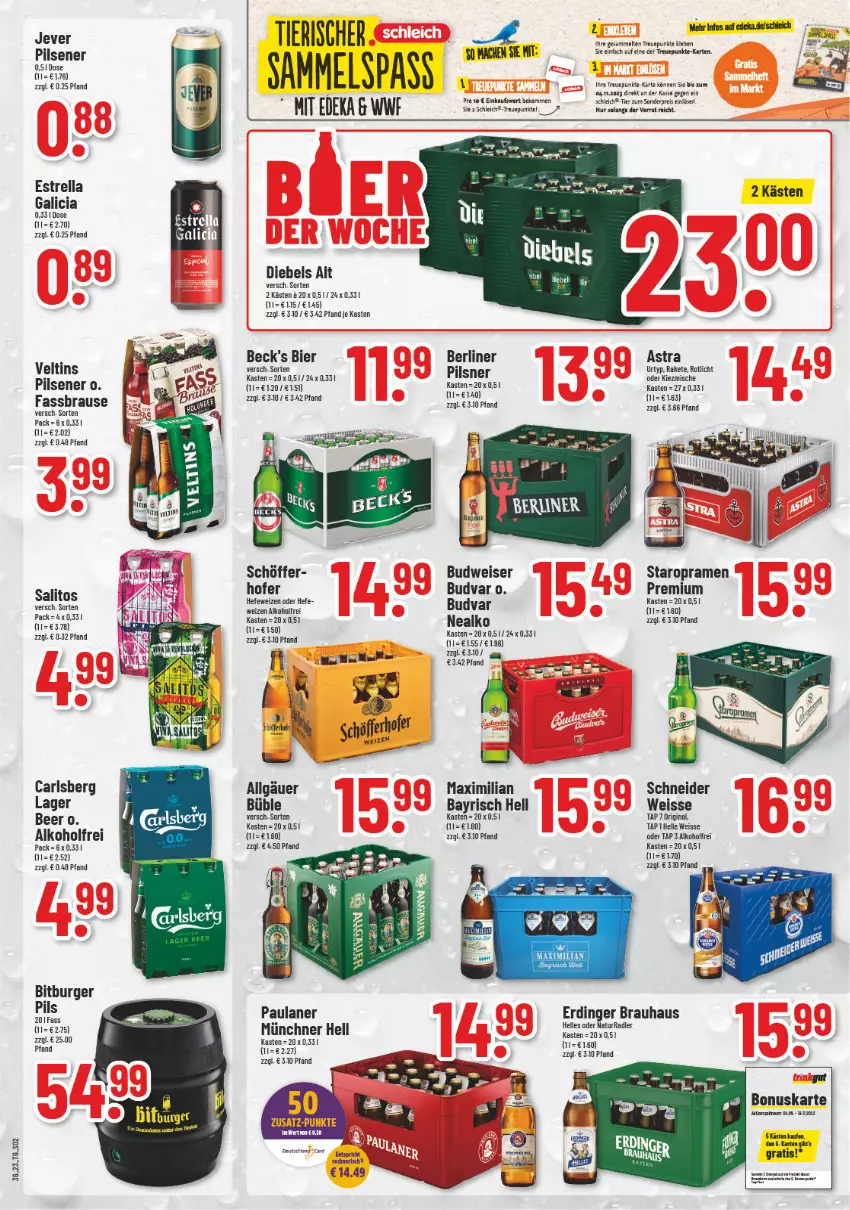 Aktueller Prospekt Trinkgut - von 04.09 bis 09.09.2023 - strona 2 - produkty: alkohol, Astra, Bau, beck's, beko, berliner, bier, bitburger, bitburger pils, brause, budweiser, burger, carlsberg, deka, diebels, eis, elle, erdinger, fassbrause, gin, Hefe, hefeweizen, jever, LG, mac, Paula, paulaner, pils, pilsener, pilsner, reis, rel, Schleich, Staropramen, tee, Ti, uhu, urtyp, veltins, ZTE