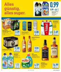 Gazetka promocyjna Diska - Prospekte - Gazetka - ważna od 26.03 do 26.03.2022 - strona 9 - produkty: Alwa, asbach uralt, bier, drink, eis, energy drink, flasche, franziskaner, ice tea, jack daniel, jack daniel's, Kuschelweich, mineralwasser, monster, Monster Energy, persil, pfanne, Pfanner, reis, schöfferhofer, tennessee whiskey, Ti, vittel, vollwaschmittel, waschmittel, wasser, weichspüler, wein, weinbrand, weissbier, whiskey