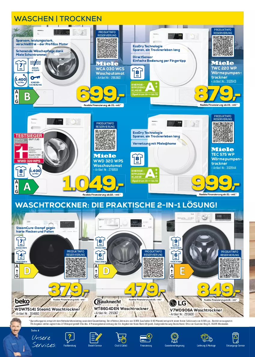 Aktueller Prospekt Berlet - Achtung!  - von 05.03 bis 11.03.2022 - strona 4 - produkty: angebot, aqua, aquastop, auto, Bad, Bank, eis, elle, Kinder, miele, reis, ring, rum, Spektrum, Ti, tisch, Trockner, trommel, wärmepumpentrockner, waschtrockner