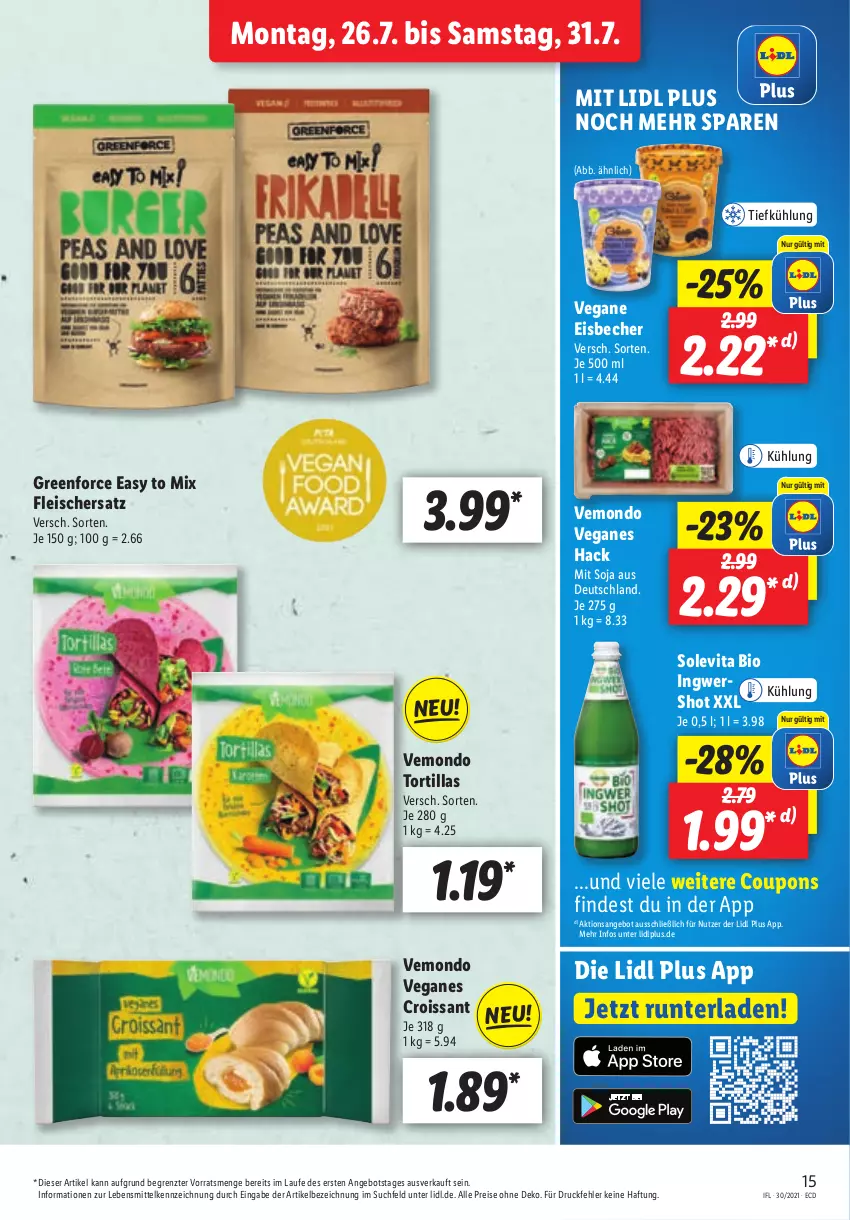 Aktueller Prospekt Lidl - Aktionsprospekt - von 26.07 bis 31.07.2021 - strona 15