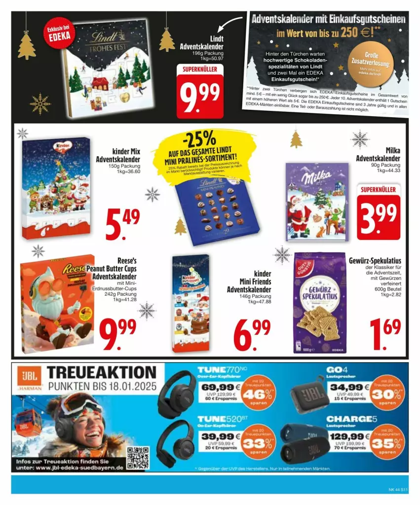 Aktueller Prospekt Edeka - Prospekte - von 27.10 bis 04.11.2024 - strona 13 - produkty: Adventskalender, beutel, deka, gutschein, gutscheine, jbl, Kinder, lindt, milka, schoko, schokolade, schokoladen, Spezi, Ti