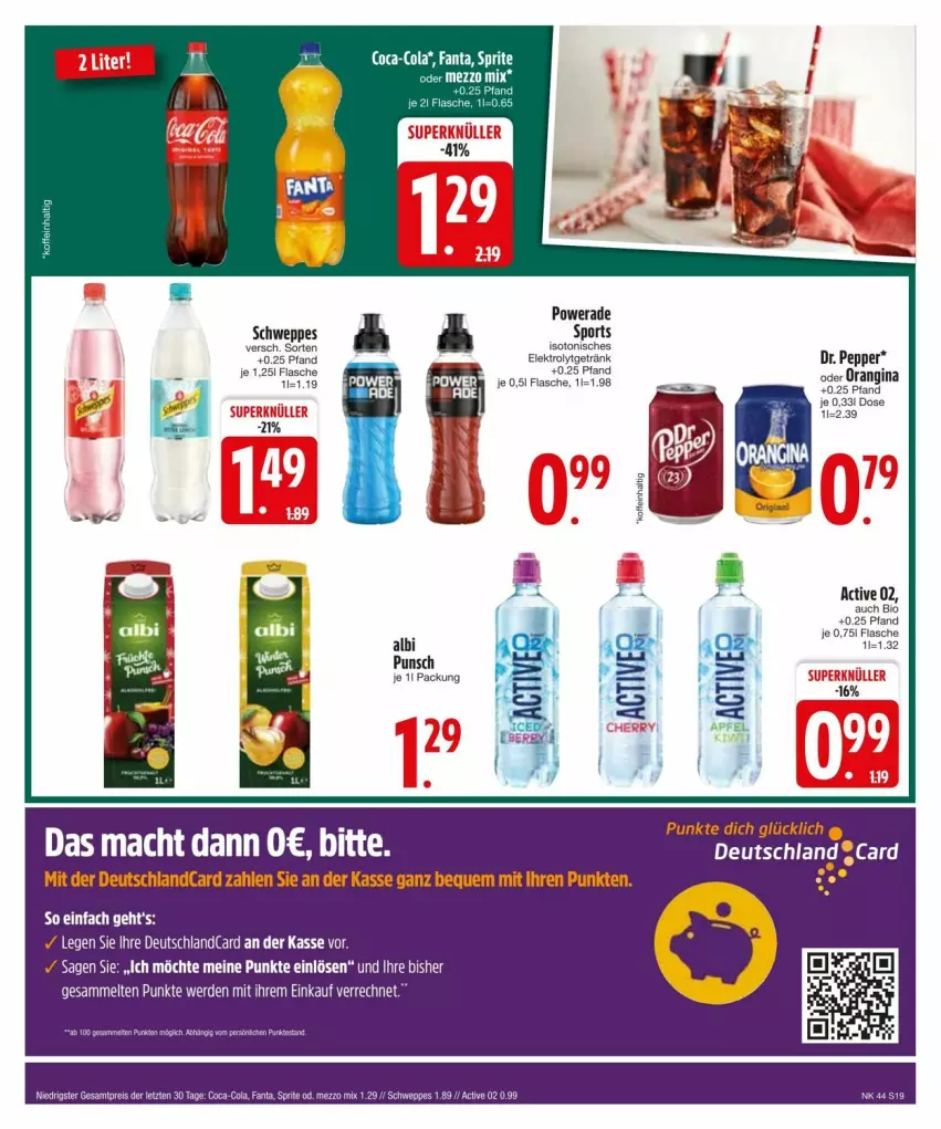 Aktueller Prospekt Edeka - Prospekte - von 27.10 bis 04.11.2024 - strona 21 - produkty: apfel, bio, deutschlandcard, eis, erde, flasche, gin, mac, Mezzo Mix, orangina, reis, schweppes, Sport, sprite, Ti, ZTE